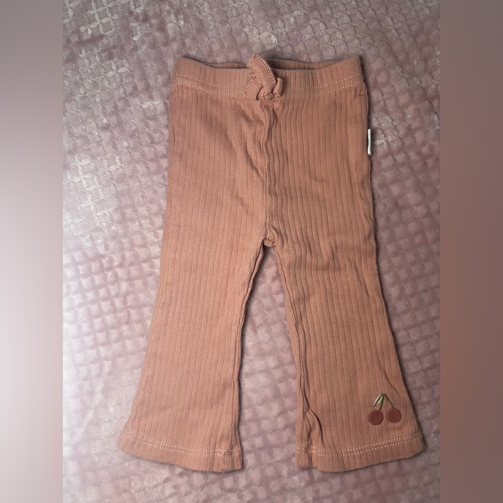 Rabbit + Bear organic cherry flare pants